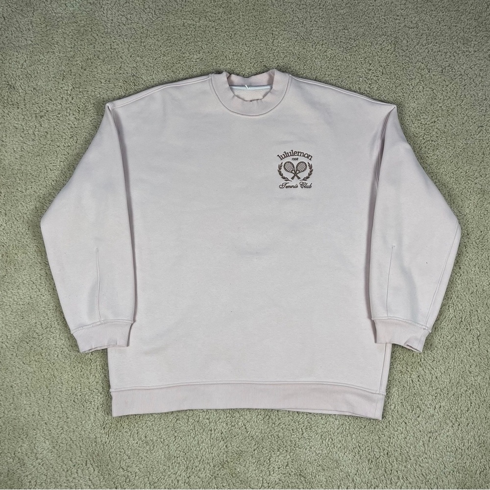 Lululemon Tennis Club Heavyweight Fleece Sweatshirt in Strawberry Milkshake - Picture 2 of 4